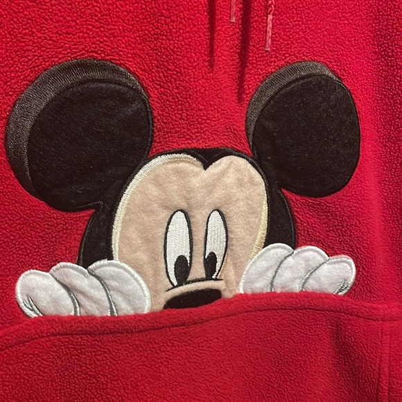 Mickey Mouse vintage 80s Red hoodie Sherpa - Picture 3 of 5